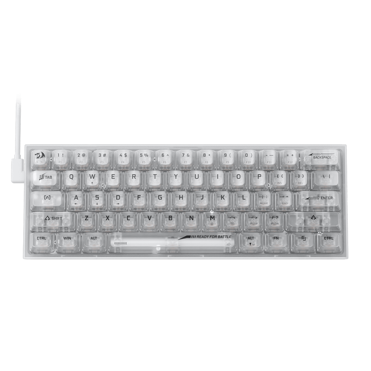 Redragon Fizz K617 SE 60% Full-Transparent Wired RGB Gaming Keyboard ...