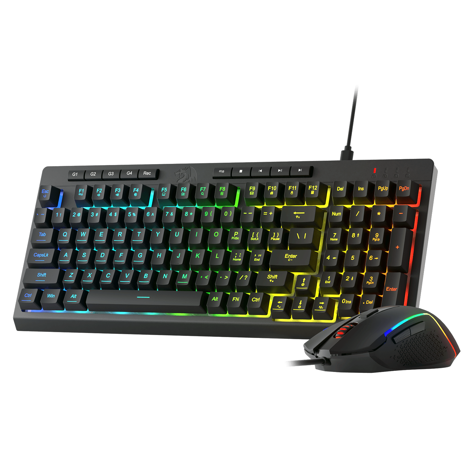 Redragon (Open-box) RYLO S141 Membrane Gaming Keyboard & Mouse Wired Combo