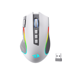 Redragon M612 PRO RGB Gaming Mouse, 8000 DPI Wired/Wireless Optical Gamer Mouse with 7 Programmable Buttons & 7 Backlit Modes, BT & 2.4G Wireless, Software Supports DIY Keybinds Rapid Fire Button| show