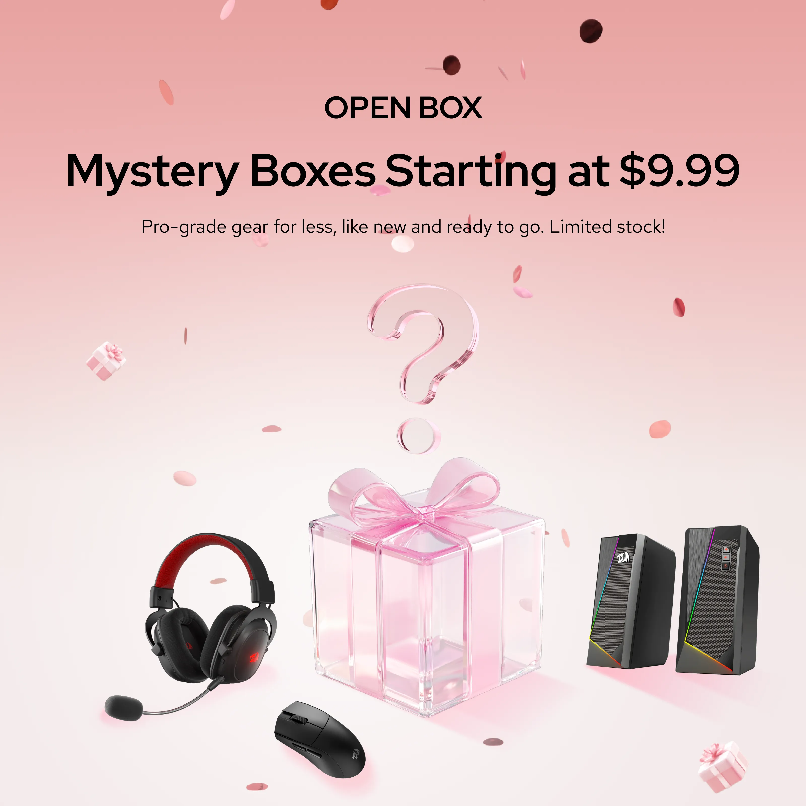 Redragon Open Box Mystery Box 2026 | Gaming Gear from $9.99