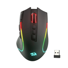 Redragon M612 PRO RGB Gaming Mouse, 8000 DPI Wired/Wireless Optical Gamer Mouse with 7 Programmable Buttons & 7 Backlit Modes, BT & 2.4G Wireless, Software Supports DIY Keybinds Rapid Fire Button| show