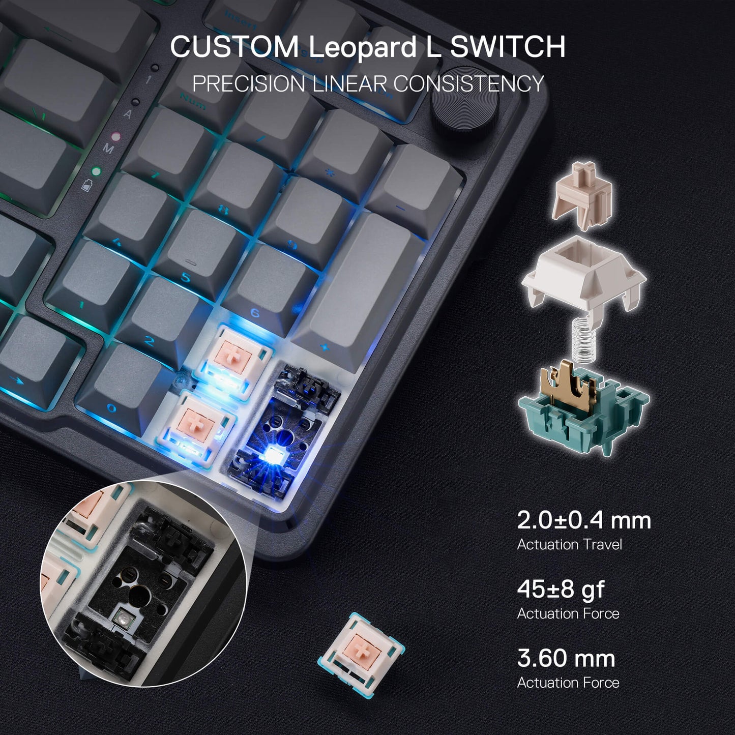 Redragon K686 PRO 98 Keys Wireless Gasket RGB Gaming Keyboard, 3-Mode PBT Mechanical Keyboard w/Hot-Swap South-Facing RGB Socket, Dedicated Knob Control & 5-Layer Noise Dampening, Gradient PBT Keycaps