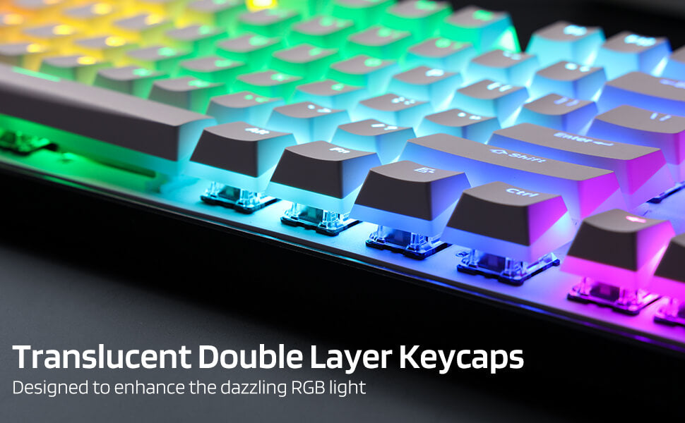 (Nur Tastenkappen) Redragon X LTC 117-Tasten OEM-Profil PBT Double Shot Tastenkappen-Set