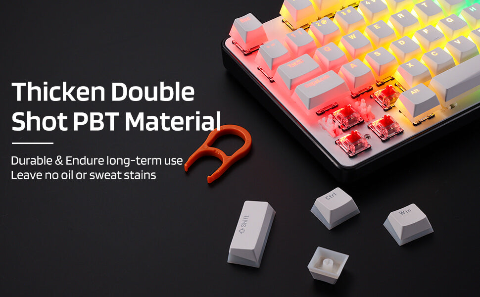 (Nur Tastenkappen) Redragon X LTC 117-Tasten OEM-Profil PBT Double Shot Tastenkappen-Set