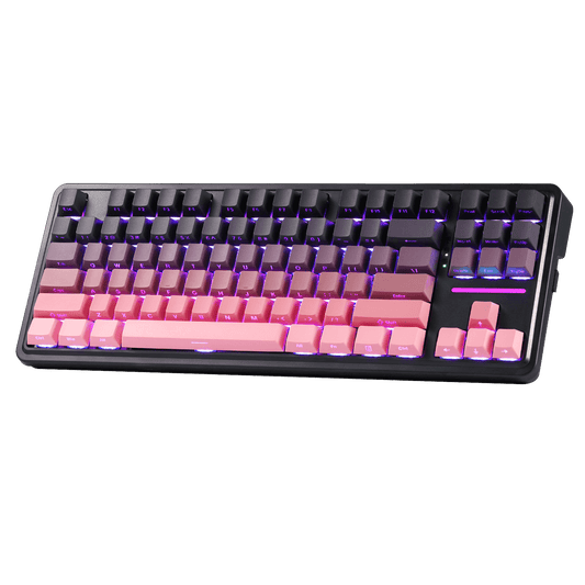 Redragon K728 PRO 80% Wireless Gasket Gaming Keyboard, 3-Mode 87 Keys TKL Mechanical Keyboard w/South-Facing LED & Hot-Swap Socket, 5-Layer Noise Dampening, Custom Linear Switch, PBT Gradient Keycaps