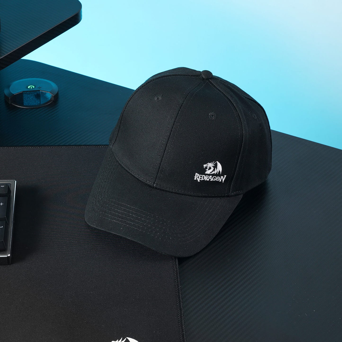 Redragon Black Brown Lightweight Unstructured Adjustable baseball Hat