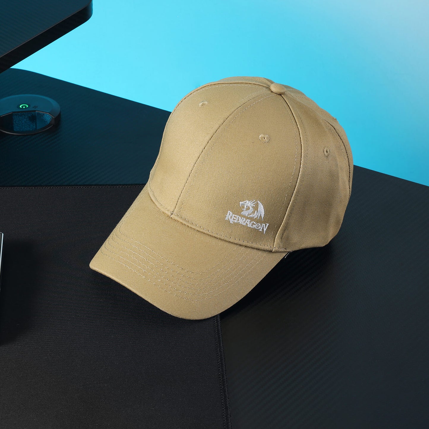 Redragon Black Brown Lightweight Unstructured Adjustable baseball Hat