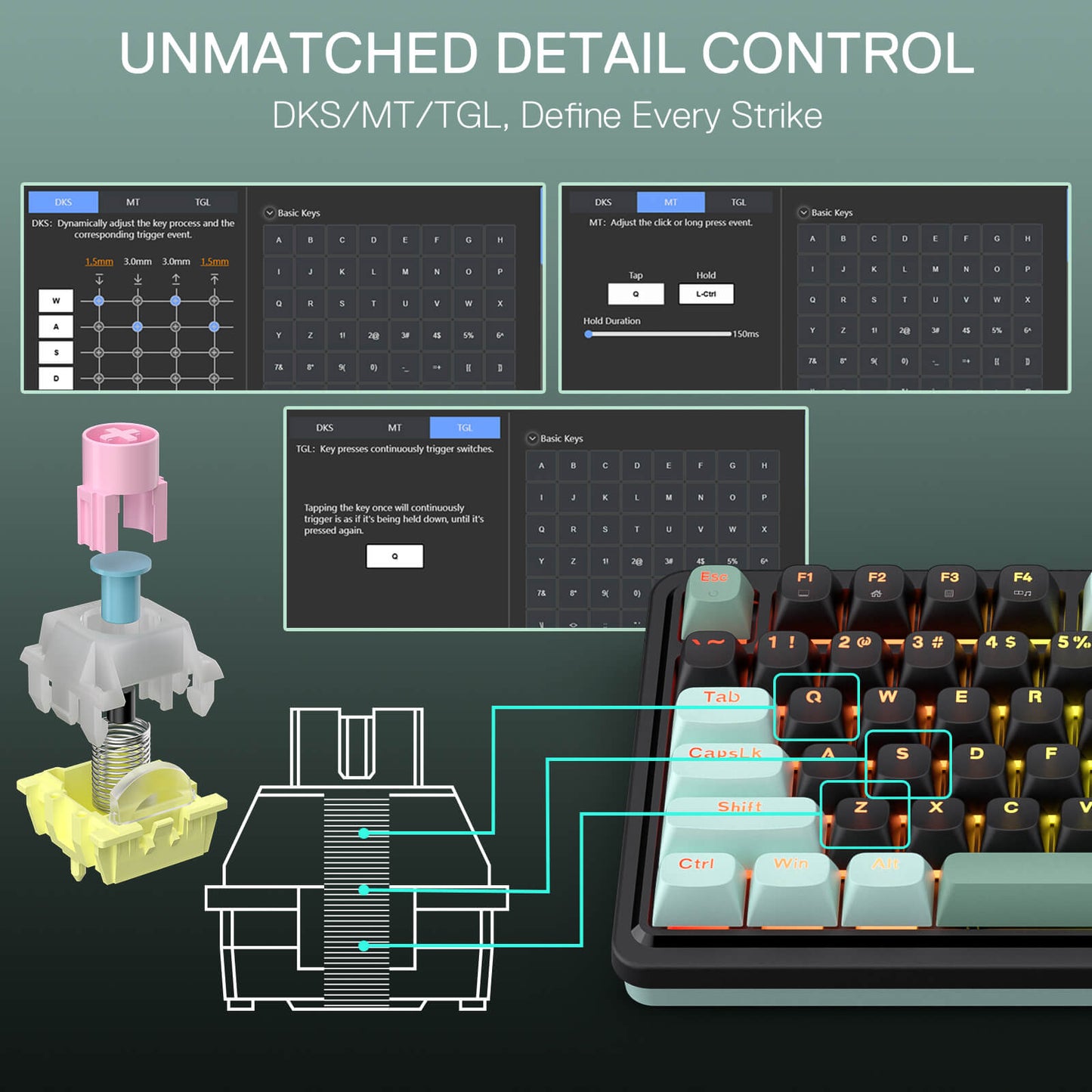 Redragon K686 HE Rapid Trigger Gaming Keyboard, 98 Keys 8K Wired Mechanical Keyboard w/ Next-Gen UltraMag 100% POM Silky Magnetic Switch, Dual-Module Floating Patent Structure Design, 2-Layer Noise Dampening