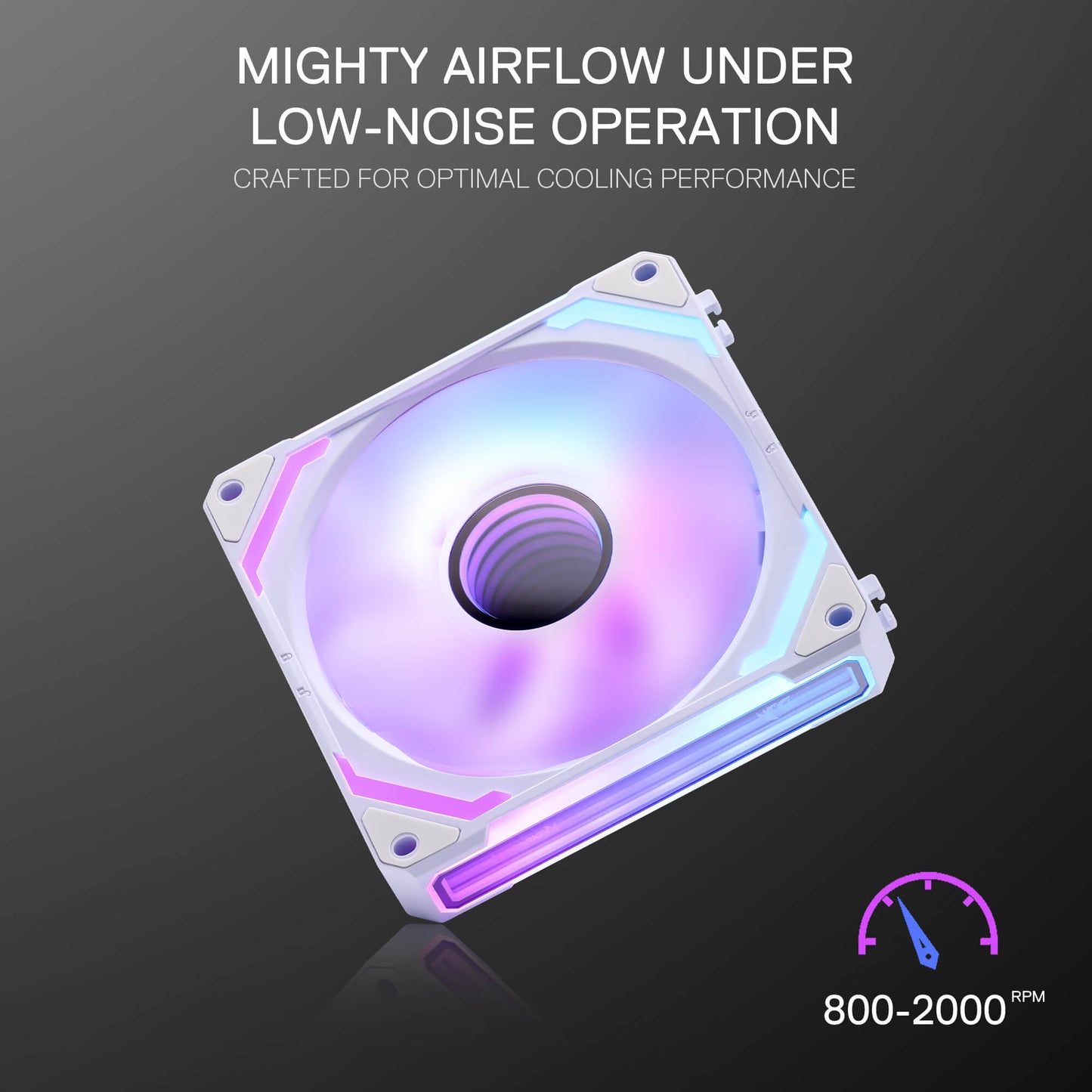 Redragon GCF012 Reverse 120mm PC Case Fan, Daisy-Chain Connection, 5V 3Pin ARGB Lighting, 4 Pin PWM Case Fan, for Radiator/Computer Case Cooling, 120x120x25mm, 3 Pack, Black