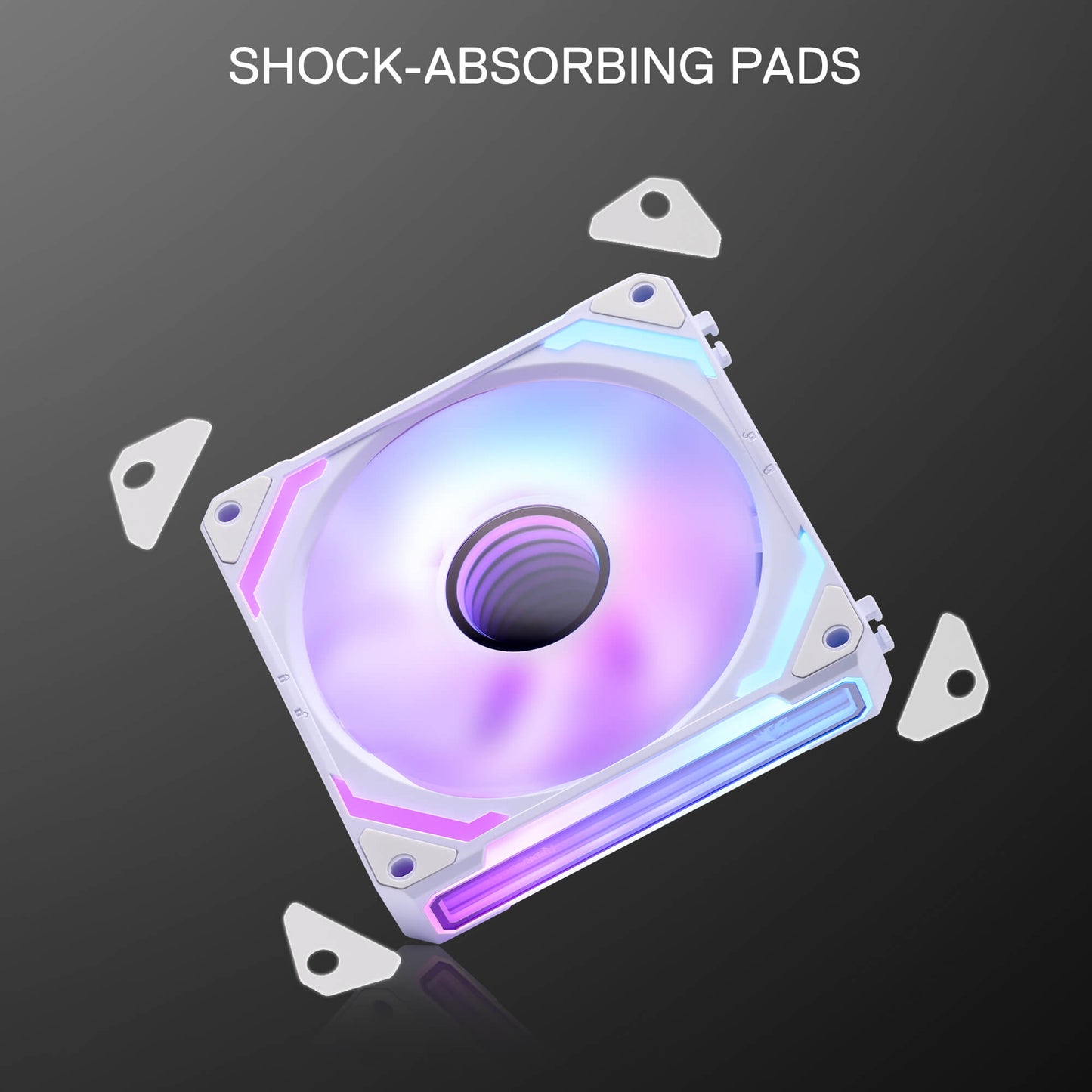 Redragon GCF012 Reverse 120mm PC Case Fan, Daisy-Chain Connection, 5V 3Pin ARGB Lighting, 4 Pin PWM Case Fan, for Radiator/Computer Case Cooling, 120x120x25mm, 3 Pack, Black