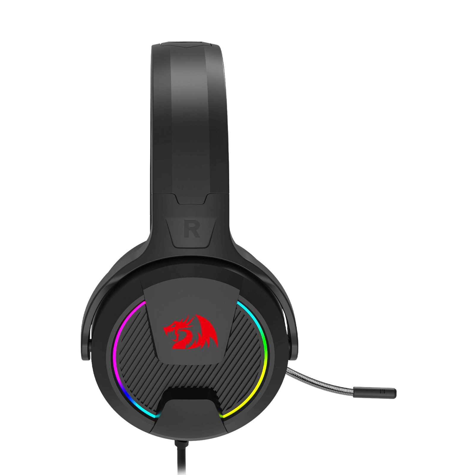 Redragon H315 RGB Gaming Headset - Wired Computer Headset with 40mm Drivers, Noise-Canceling Microphone, USB Connection, Lightweight Design, and Soft PU Leather Ear Cushions for Ultimate Comfort