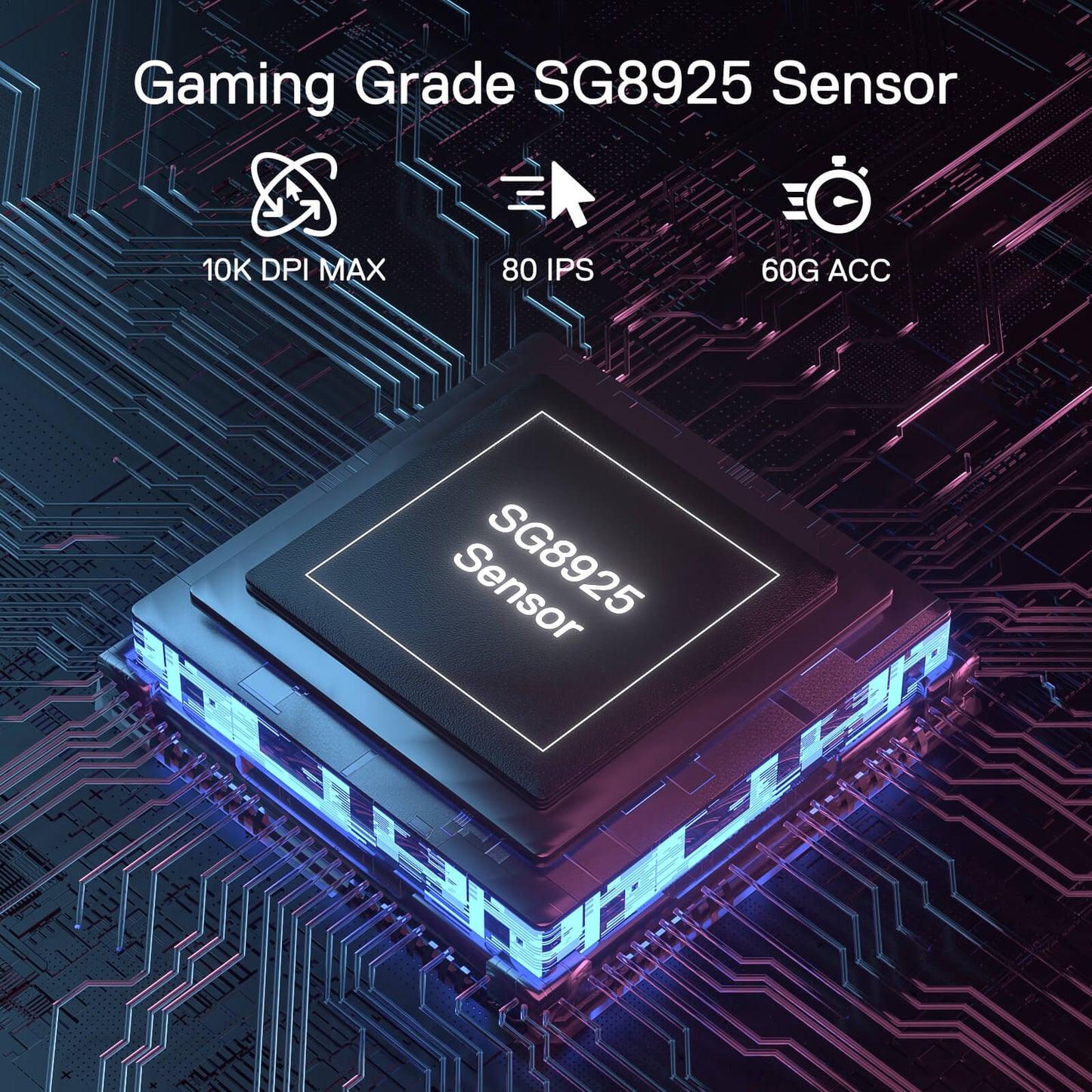 Redragon M916 LIT Wireless 1K Polling Rate Gaming Mouse, 49G Ultra-Light 30,000 Max DPI Gaming Mice w/Ergonomic Natural Grip Build, Full Programmable Buttons, Software Supports DIY Keybinds & DPI