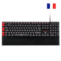 Clavier Gaming Redragon K301 AZERTY FR - Membrane, 12 Touches Multimédias, Anti-conflit, Rétroéclairage Rouge - 1