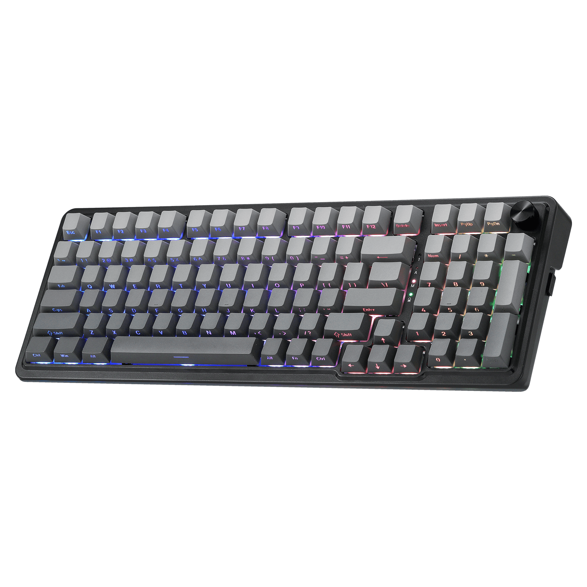 Redragon K686 PRO 98 Keys Wireless Gasket RGB Gaming Keyboard, 3-Mode PBT Mechanical Keyboard w/Hot-Swap South-Facing RGB Socket, Dedicated Knob Control & 5-Layer Noise Dampening, Gradient PBT Keycaps