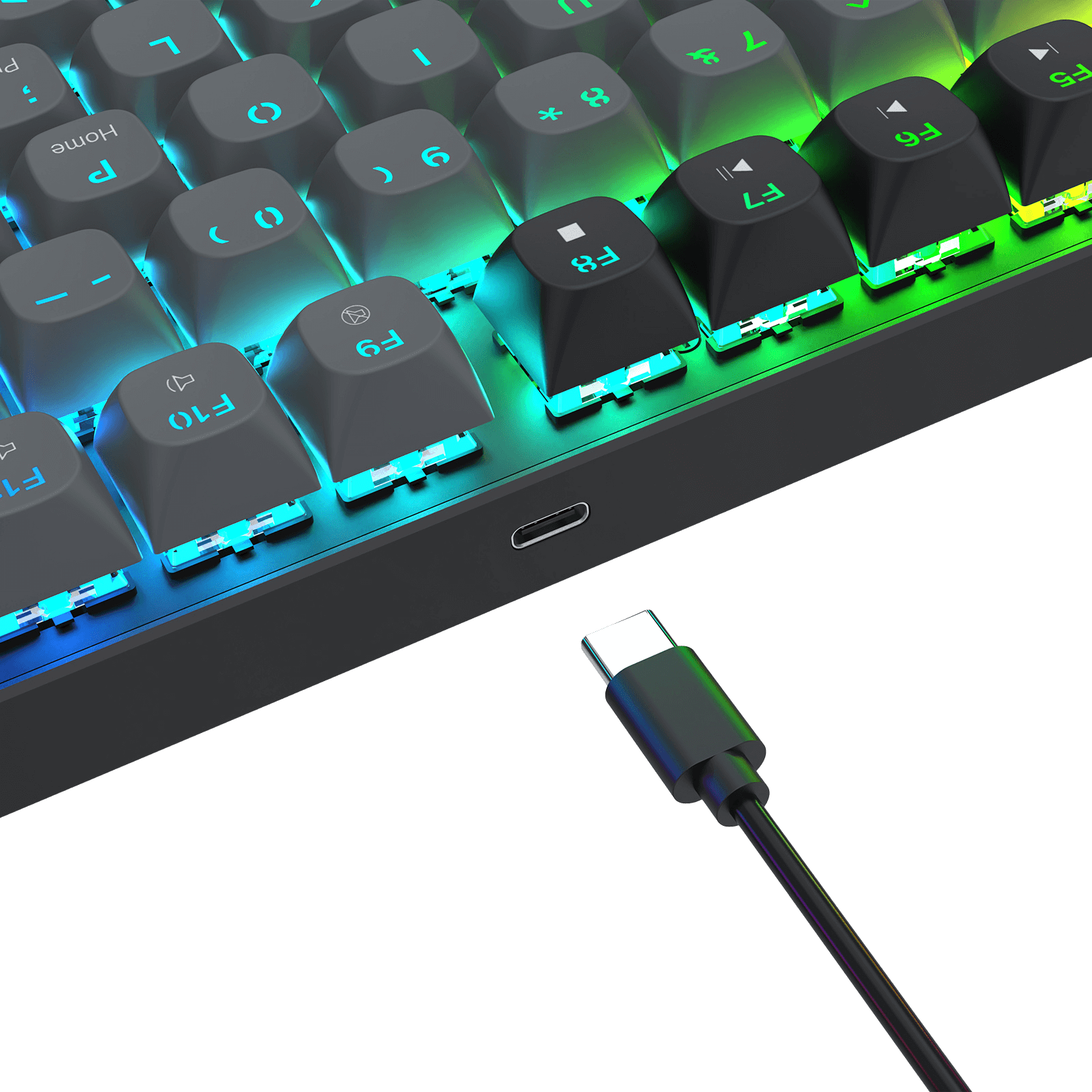 Redragon K740 98 Keys Wired RGB Gaming Keyboard, 95% PBT Mechanical Keyboard w/Solid Aluminum Base, Dedicated Knob Control & Hot-Swap Socket, Custom Linear Switch