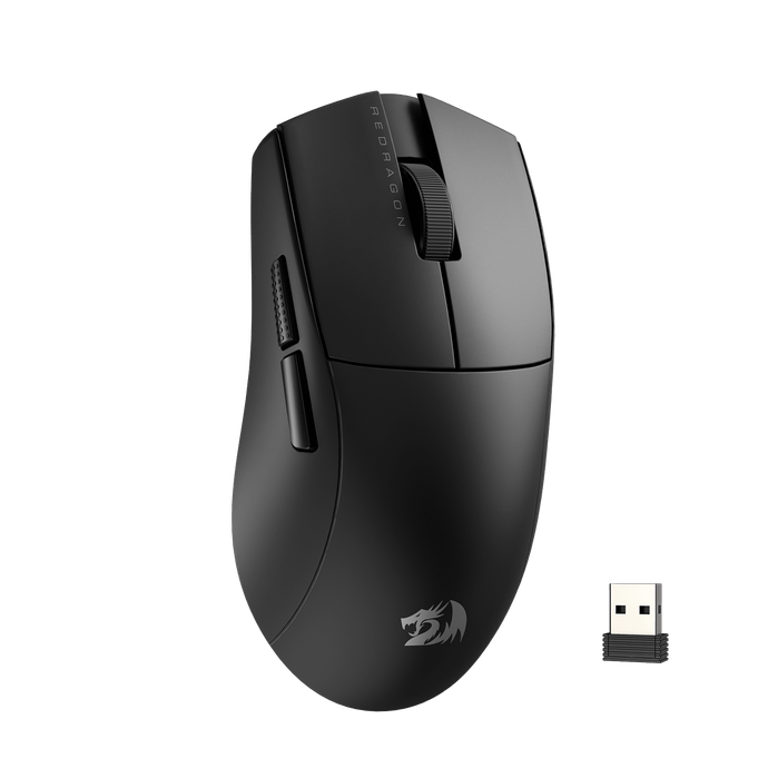 Redragon M916 Wireless Gaming Mouse, 49G Ultra-Light 8K DPI 2.4G Wireless Gaming Mouse w/Ergonomic Natural Grip Build, Full Programmable Buttons, Software Supports DIY Keybinds & DPI | show