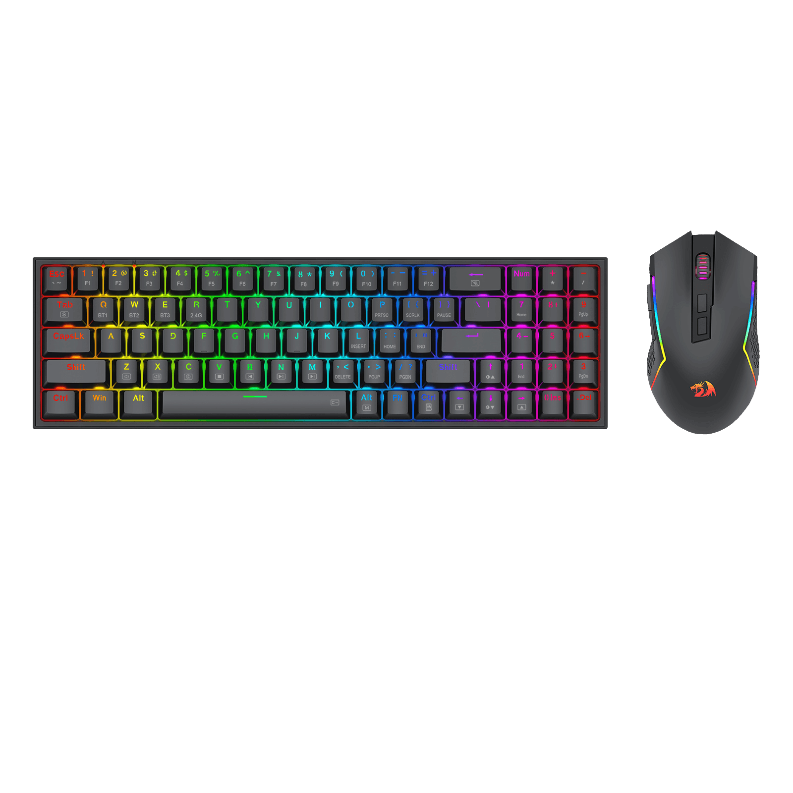 Redragon (Open-box) K628 75% Mechanical Gaming Keyboard M693 Gaming Mouse Tri-Modes Combo