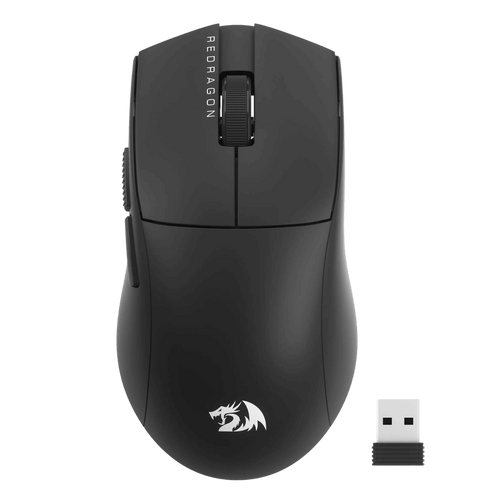 Redragon M922 PRO wireless gaming mouse featuring an ultra-light 51g ergonomic design, 3 connection modes (Bluetooth, 2.4GHz, wired), 26,000 DPI sensor, and customizable buttons for competitive gaming