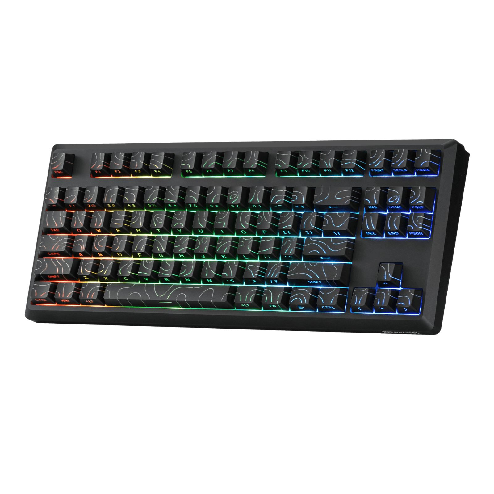 Redragon K737 PRO Wireless 87 Keys Gasket Gaming Keyboard, 80% Premium CNC Aluminum Mechanical Keyboard, Hot-Swap South-Facing LED Socket, 5-Layer Noise Dampening, Side-Printed PBT Contour Line Keycap