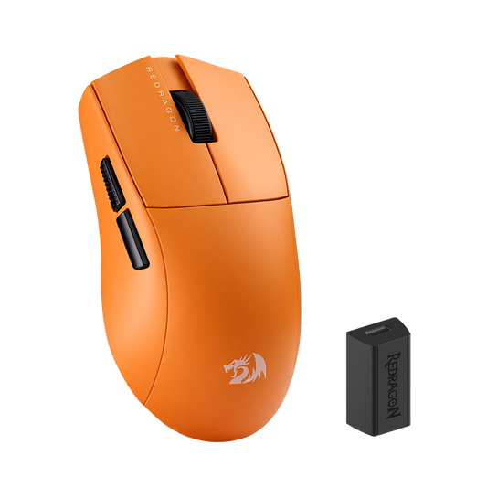 Redragon M916 ULT Wireless 8K Polling Rate Gaming Mouse, 49G Ultra-Light 30,000 Max DPI Gaming Mice w/Ergonomic Natural Grip Build, Full Programmable Buttons, Orange | show