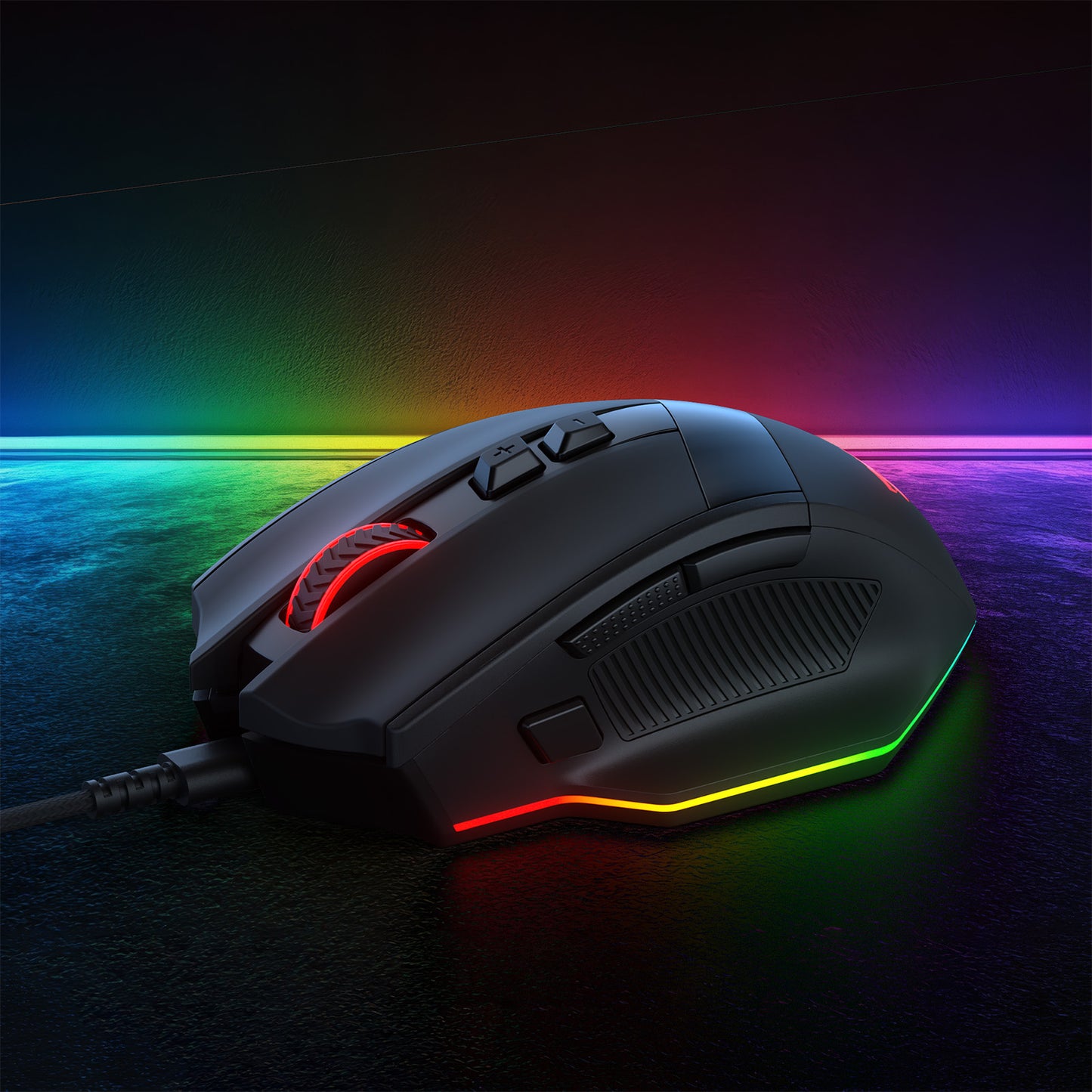 Redragon M923 Gaming Mouse, RGB, Wired, Black