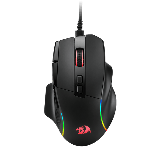 Redragon M925 Wired Gaming Mouse, 24,000 Max DPI Optical Gaming Mouse with 10 Programmable Buttons, Ergonomic Natural Grip Build, Software Supports DIY Keybinds & DPI, Black | show