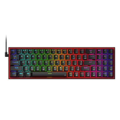 Redragon K628 Pollux 75% Wired RGB Gaming Keyboard, 78 Keys Compact Mechanical Keyboard w/100% Hot-Swap Socket, Free-Mod Plate Mounted PCB & Dedicated Arrow Keys, Quiet Red Switch