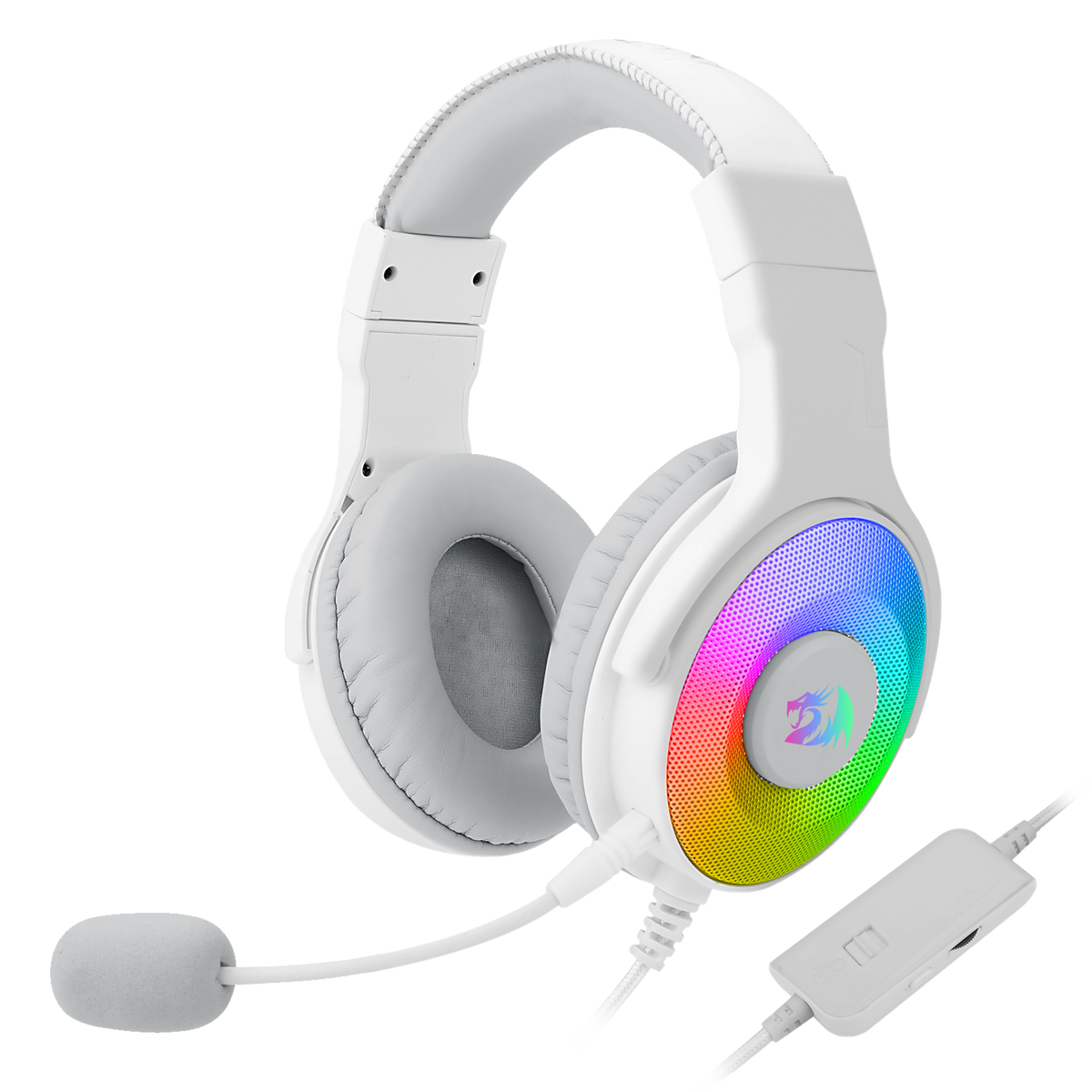 Redragon White RGB Gaming Headset PANDORA H350 for PC PS4 XBOX One NS Redragonshop