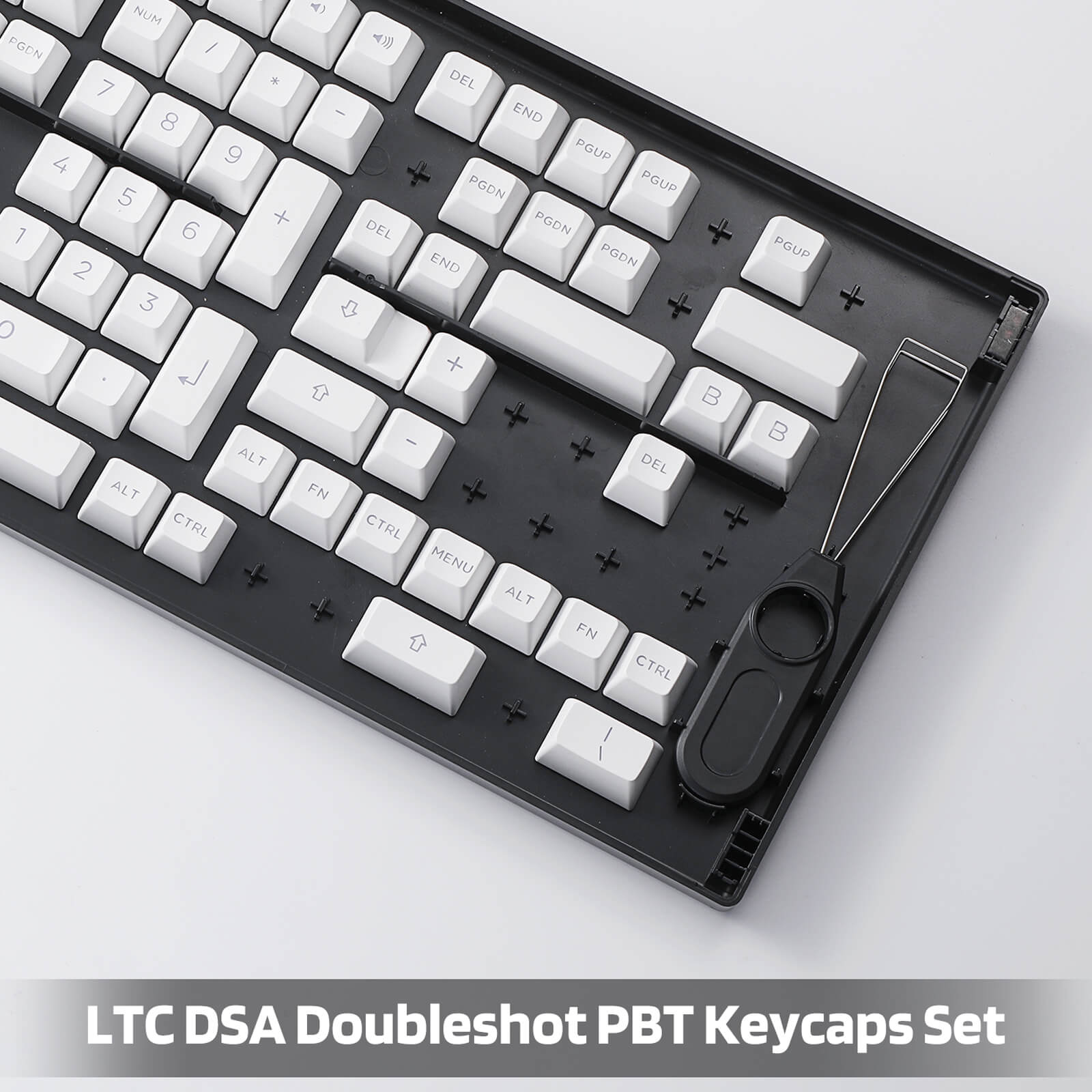 PBT Doubleshot 146 Keycaps Set with Keycap Puller & Storage Tray