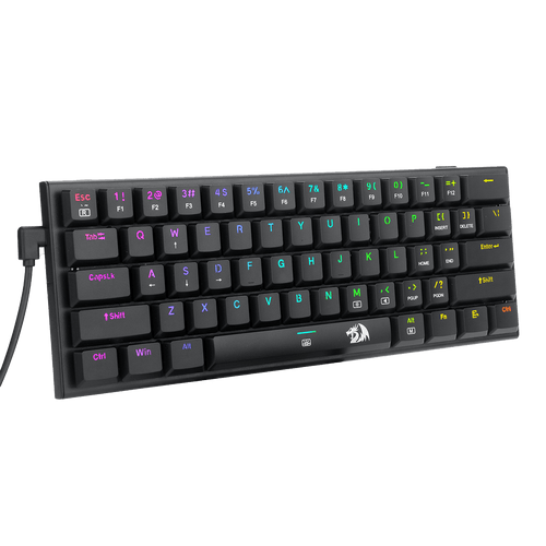 Slim Compact 61 Keys RGB Gaming Keyboard w/Low Profile Linear Red Switches