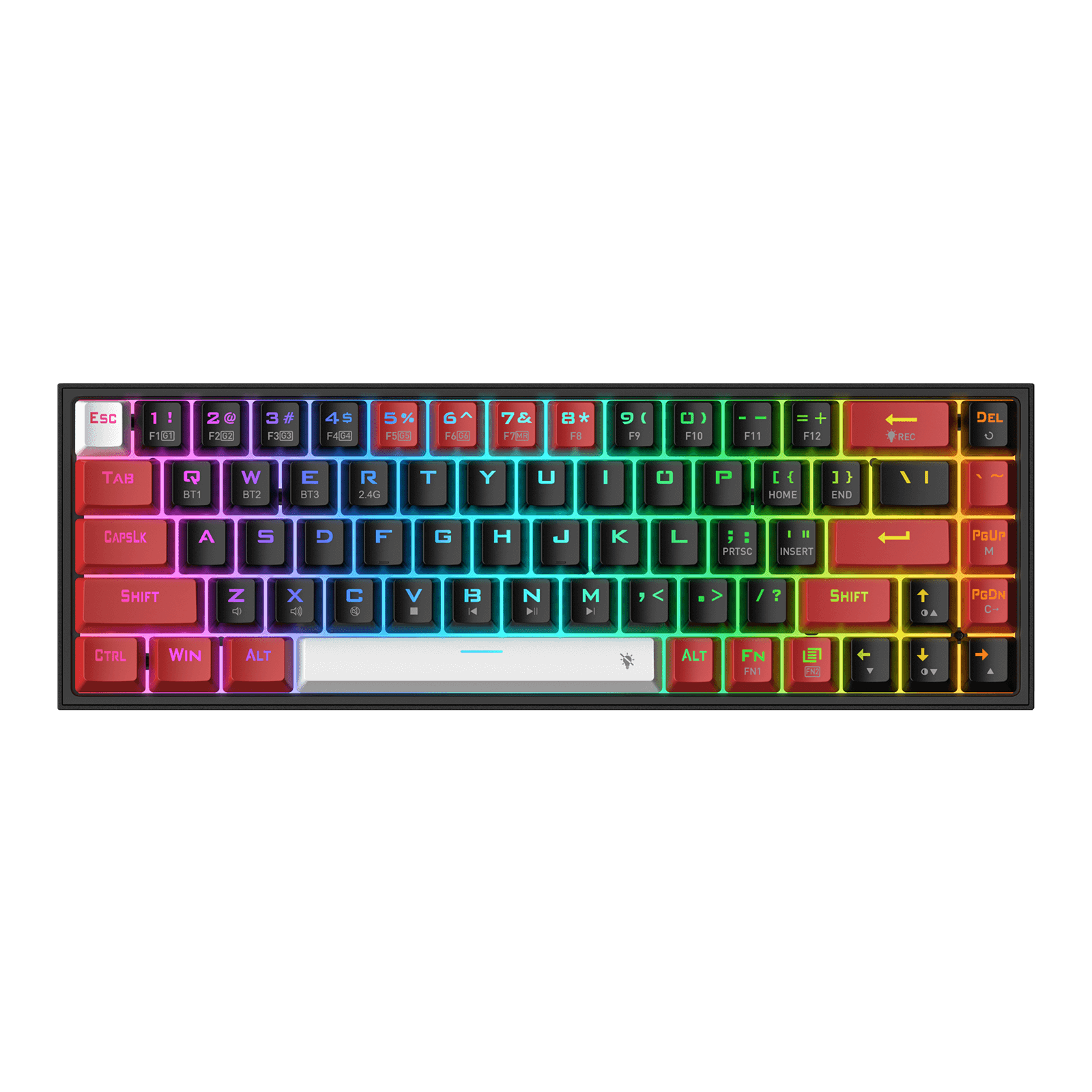 Redragon K630 Dragonborn Tastiera da gioco RGB cablata al 60%, tastiera meccanica compatta a 61 tasti con interruttore tattile marrone, supporto driver professionale, nero, US LAYOUT Redragon K630 Dragonborn Tastiera da gioco RGB cablata al 60%, tastiera meccanica compatta a 61 tasti con interruttore tattile marrone, supporto driver professionale, nero, US LAYOUT
