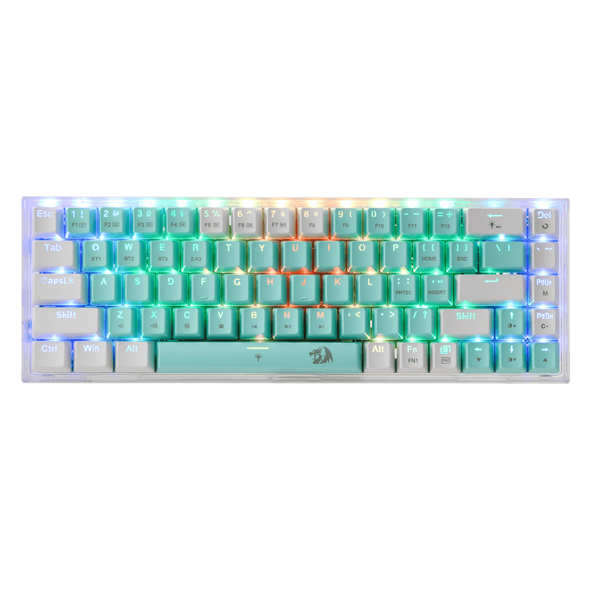 Redragon CASTOR K631 PRO 65 Mint & White Wireless Aesthetic Keyboard