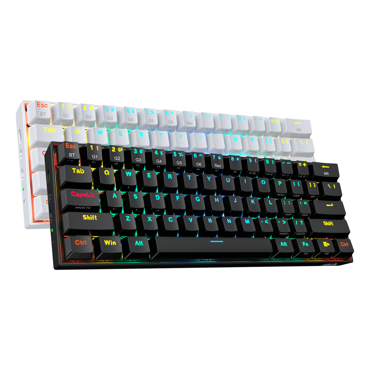 60 Percent Mechanical Gaming Keyboard, Gray&Black Mixed Color