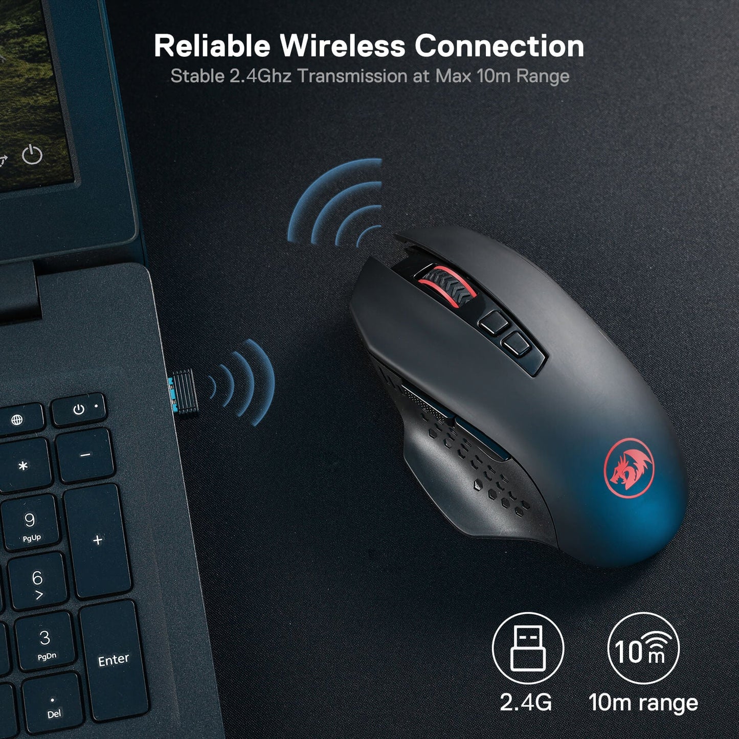 Redragon M656 Gainer Wireless Gaming Mouse,