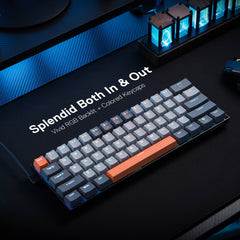 61 Keys Hot-Swappable Compact Mechanical Keyboard wUpgrade Hot-Swap PCB Socket & Creative 1.2X Larger Size