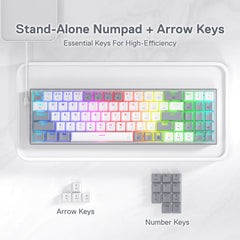 78 Keys Hot-Swappable Compact Mechanical Keyboard w/100% Hot-Swap Socket