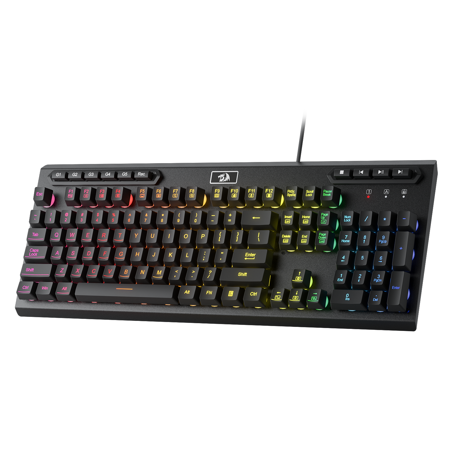 Redragon ADITYA K513 Membrane Gaming Keyboard w/ 5 On-Board Macro Keys