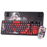 REDRAGON CB202AK Keyboard & Mouse, RGB, 2.4Ghz/BT/Wired, Dragon Chant Switches, Black