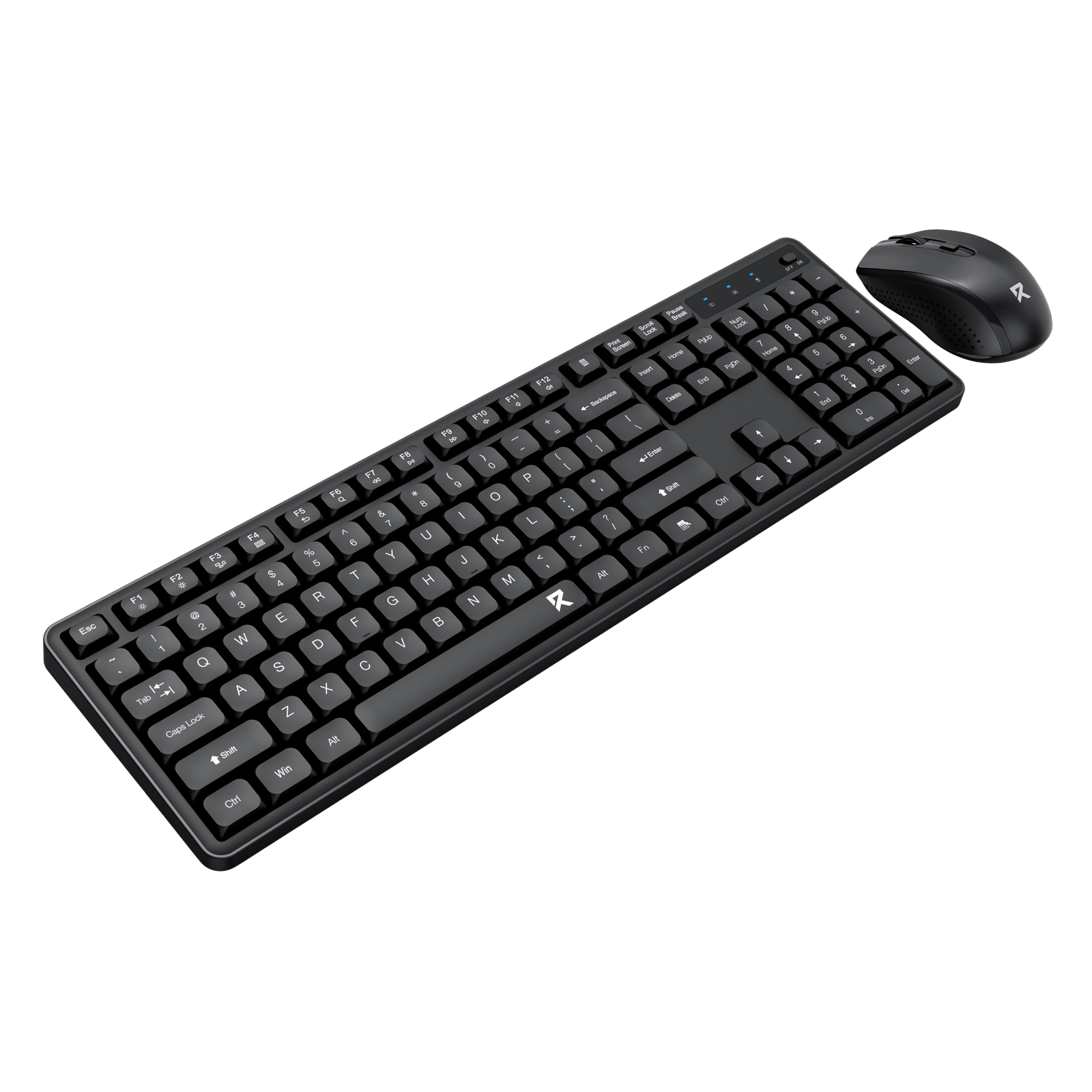 Redragon BS7634 Wireless Keyboard and Mouse Combo, 104 Keys 2.4Ghz Wireless Low-Profile Membrane Keyboard w/Low Profile Design, Ergnomic Comfort Grip, 4000 DPI Max Mouse