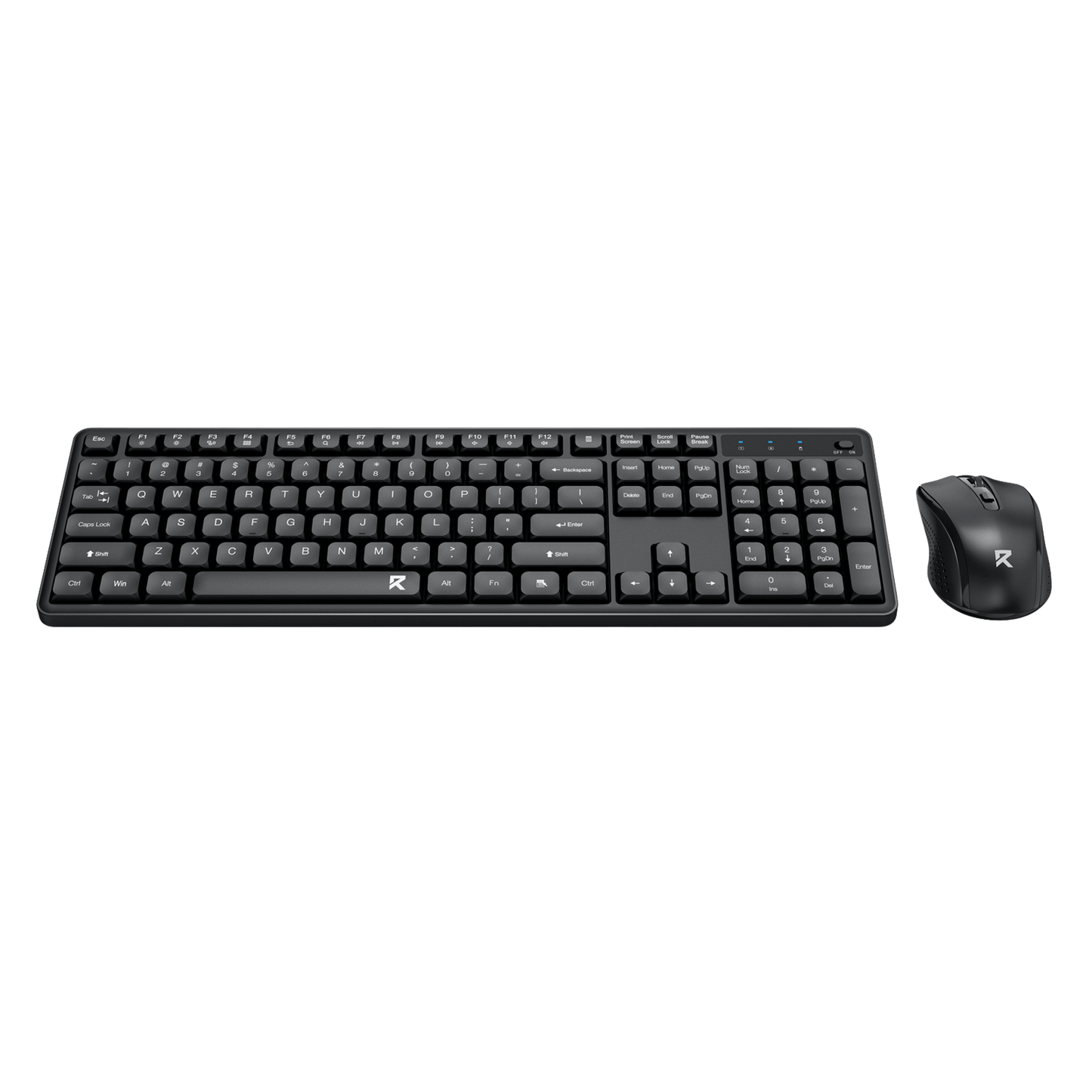 Redragon BS7634 Wireless Keyboard and Mouse Combo, 104 Keys 2.4Ghz Wireless Low-Profile Membrane Keyboard w/Low Profile Design, Ergnomic Comfort Grip, 4000 DPI Max Mouse