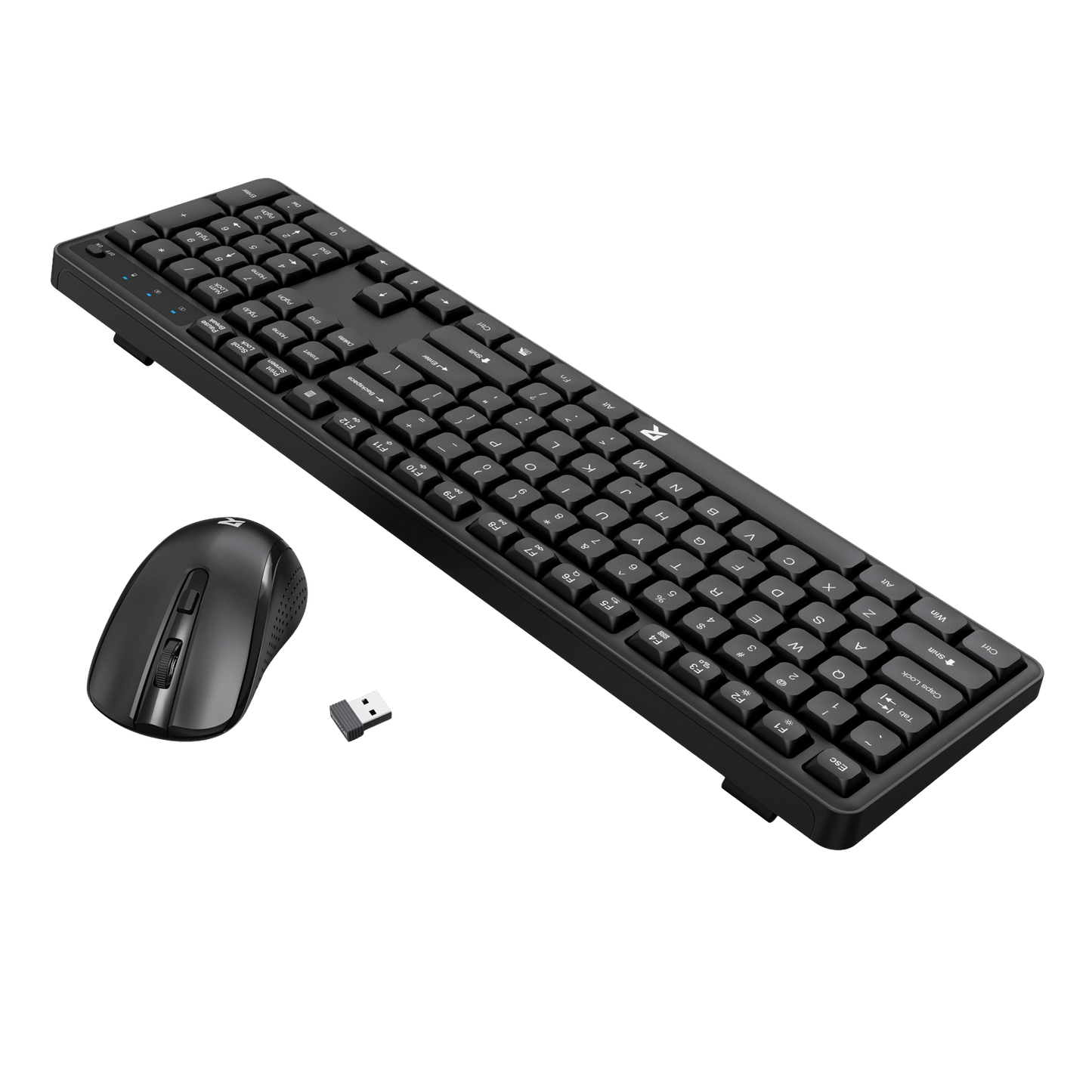 Redragon BS7634 Wireless Keyboard and Mouse Combo, 104 Keys 2.4Ghz Wireless Low-Profile Membrane Keyboard w/Low Profile Design, Ergnomic Comfort Grip, 4000 DPI Max Mouse