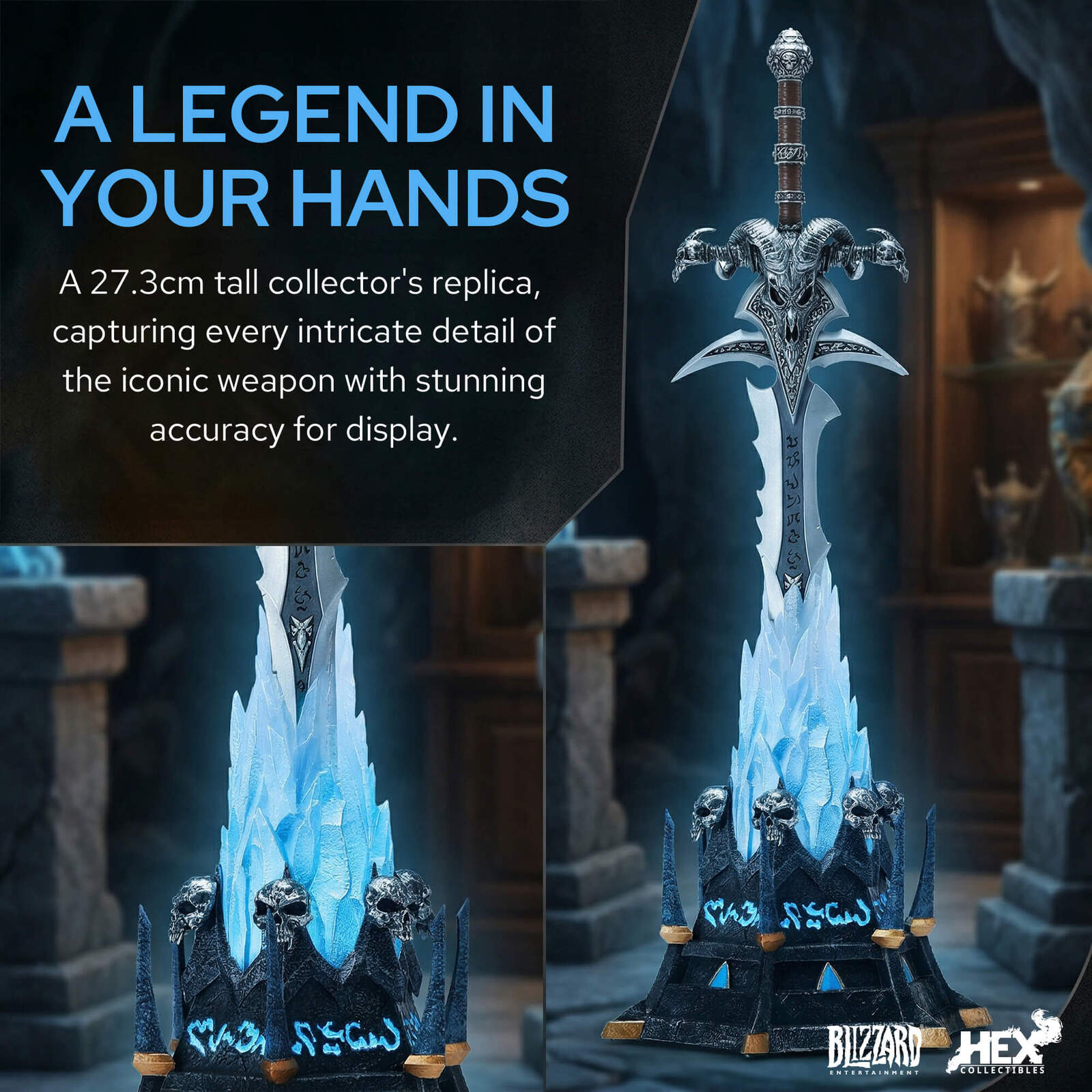 WoW Frostmourne Replica Sword LED Base Official Collectible