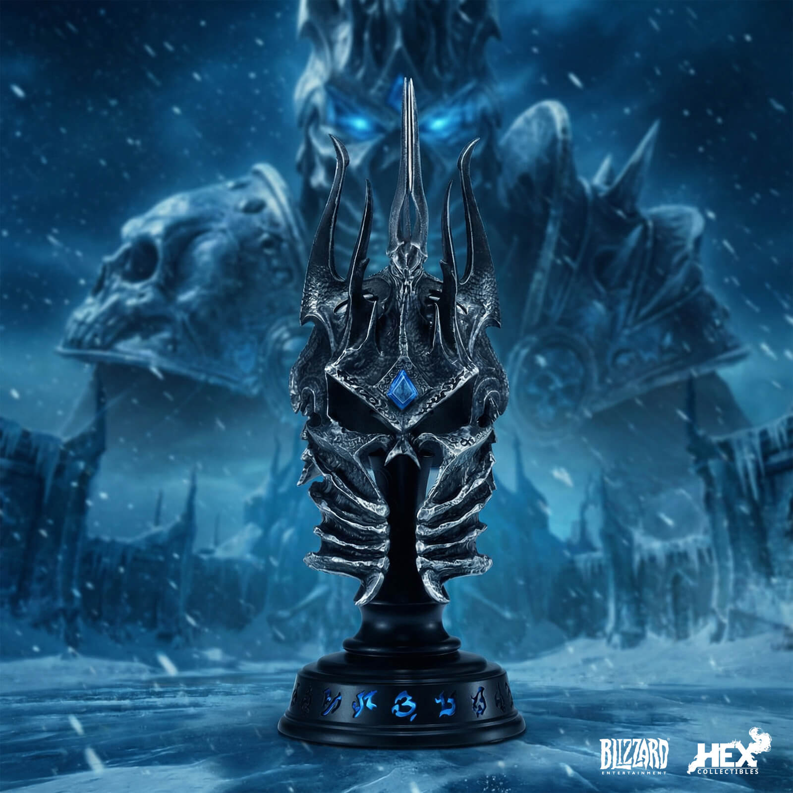 WoW Helm of Domination Replica Collectible LED Display Base