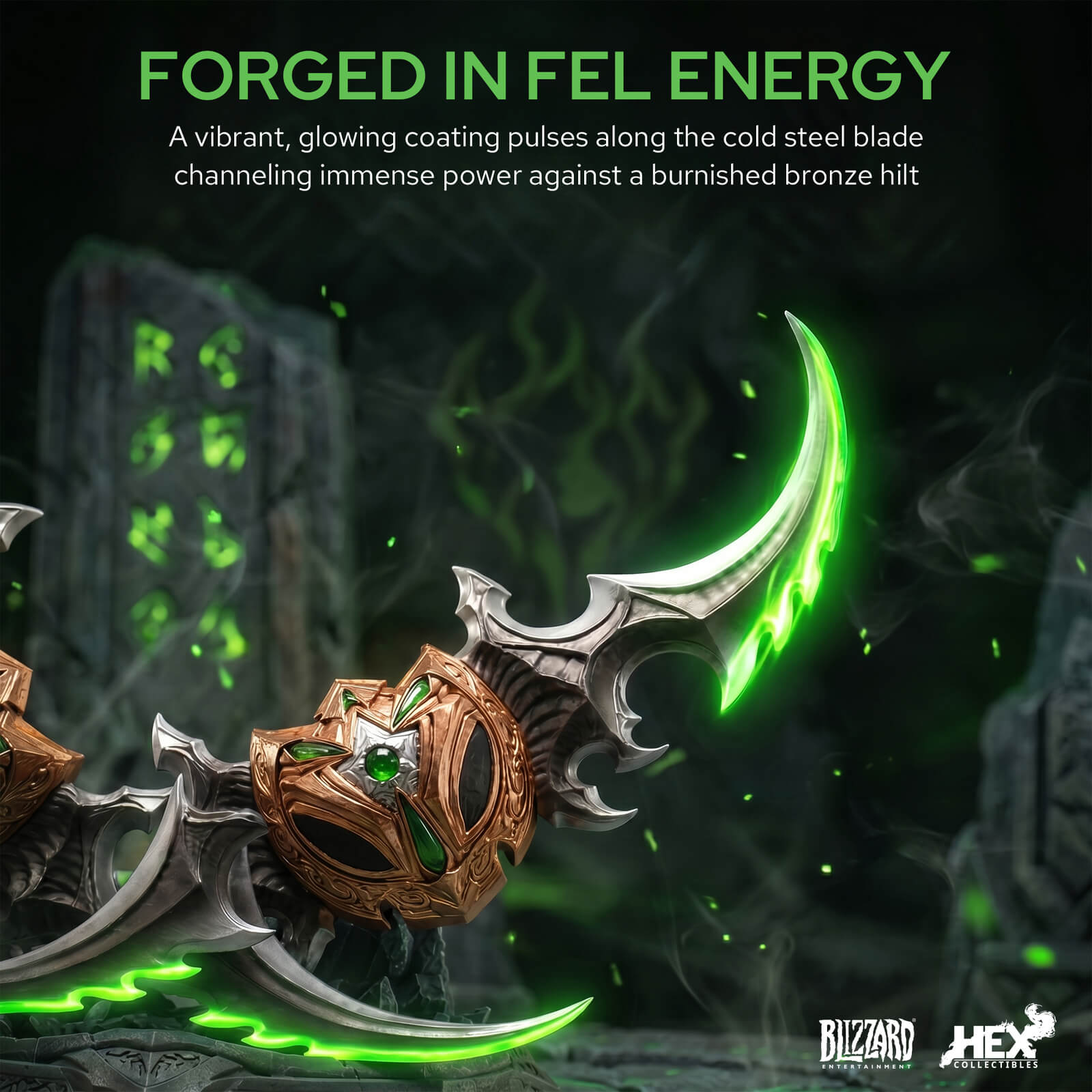 WoW Warglaives of Azzinoth Replica Collectible Display Sword Set