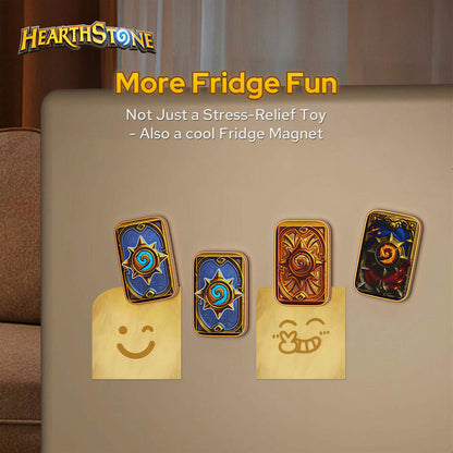 Blizzard Hearthstone Official Licensed Fidget Toys Adults,Metal Infinite Fidget Slider, Magnetic Push Card, Fidget Toy for Stress Relief Anxiety ADHD,Office Gadgets,Gift for Man Women Hearthstone Fans