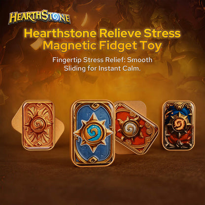 Blizzard Hearthstone Official Licensed Fidget Toys Adults,Metal Infinite Fidget Slider, Magnetic Push Card, Fidget Toy for Stress Relief Anxiety ADHD,Office Gadgets,Gift for Man Women Hearthstone Fans