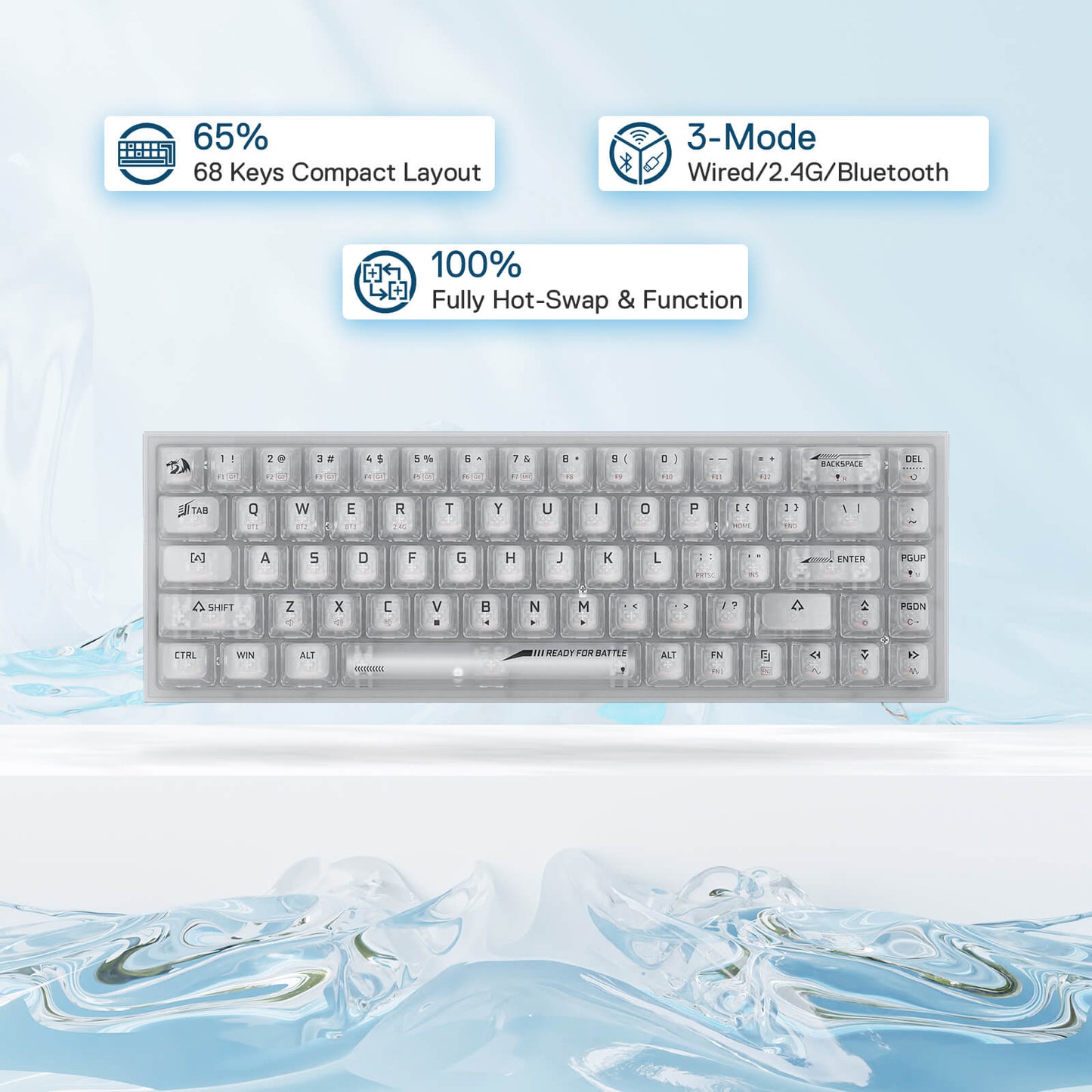 Redragon CASTOR K631 PRO Full-Transparent Mechanical Keyboard