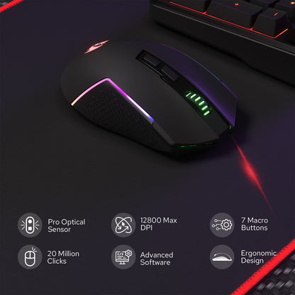 CB204 3-Mode Wireless Gaming Keyboard & Mouse Combo
