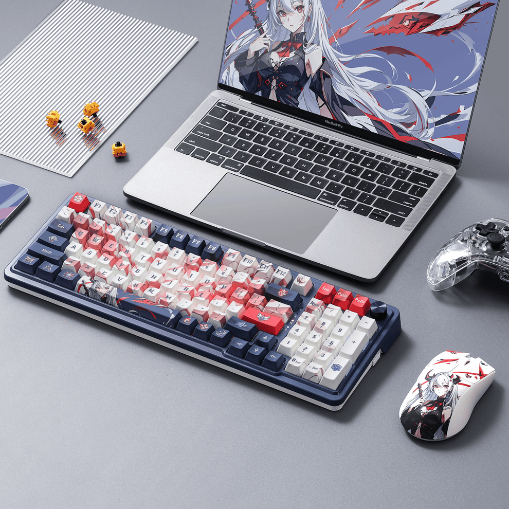 Redragon EISA K686 PRO SE 98 Keys Wireless Gasket Anime Keyboard ...