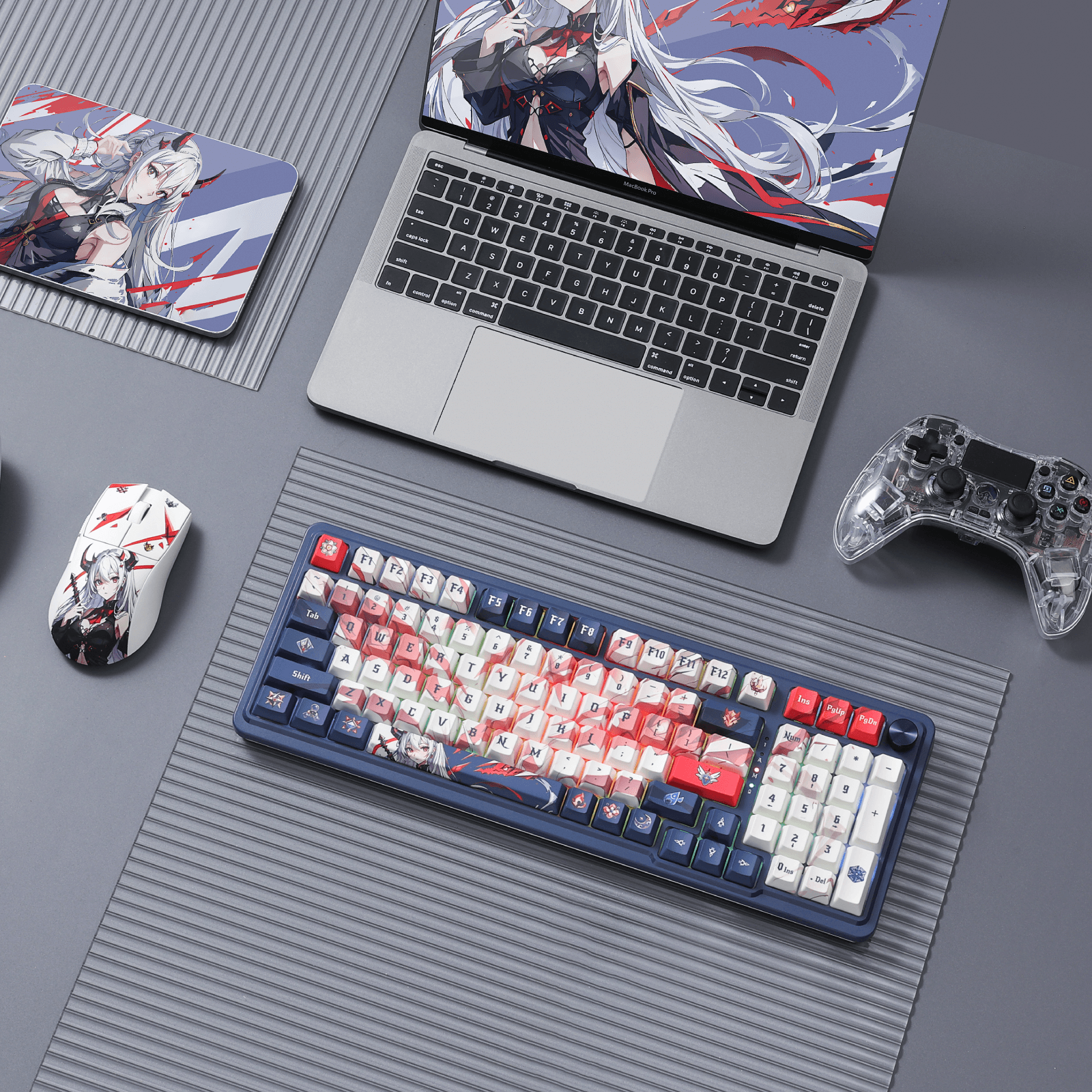 Redragon K686 Pro SE Wireless Gaming Keyboard with Anime-Inspired Design, Featuring 98 Gasket Keys and 3-Mode Connectivity